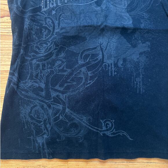 Harley Davidson Tacoma, WA black sheer braided accent shoulder tank SIZE XL - Picture 2 of 5